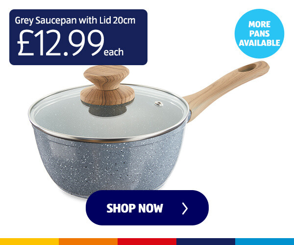 Grey Saucepan with Lid 20cm