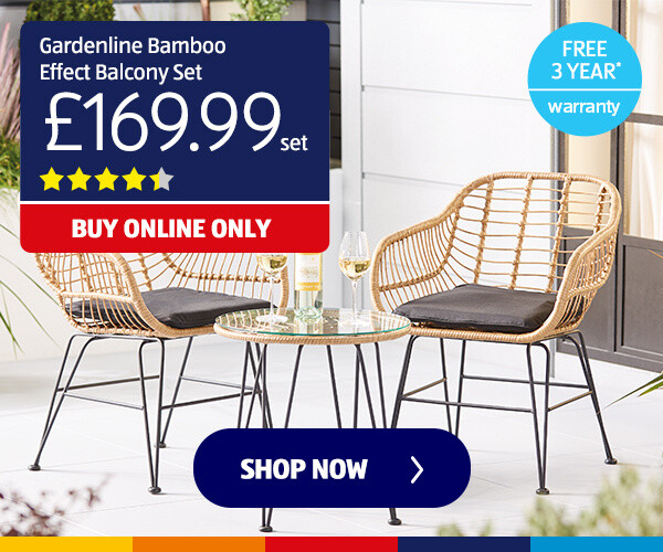 Gardenline Bamboo Effect Balcony Set