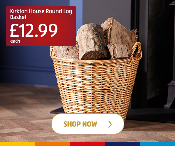 Kirkton House Round Log Basket - Shop Now