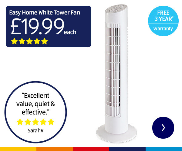 Easy Home White Tower Fan