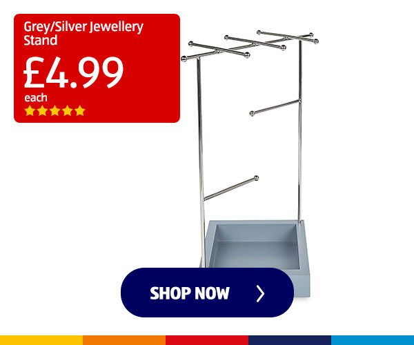 Grey/Silver Jewellery Stand - Shop Now