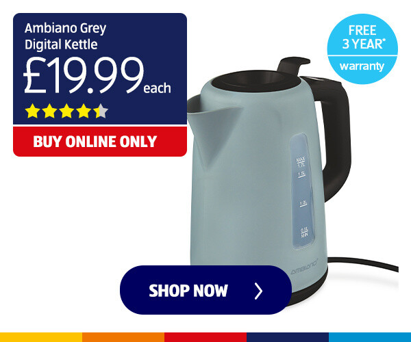 Ambiano Grey Digital Kettle - Shop Now