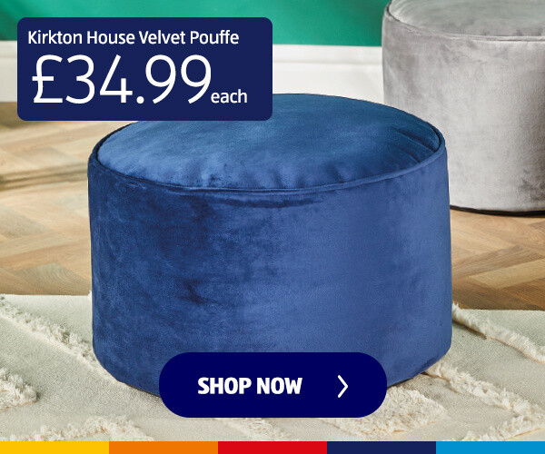 Kirkton House Velvet Pouffe