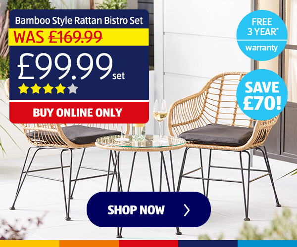 Bamboo Style Rattan Bistro Set