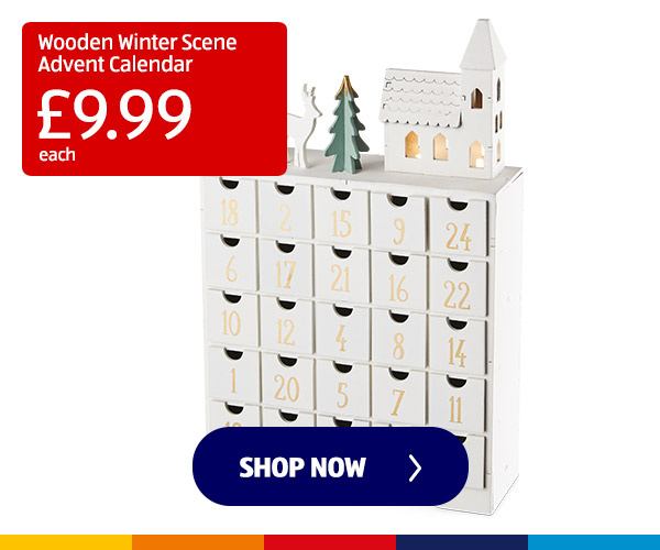 Wooden Winter Scene Advent Calendar - Shop Now 