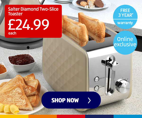 Salter Diamond Two-Slice Toaster - Shop Now
