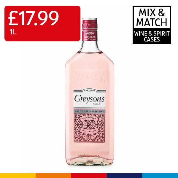 Greyson's Premium Pink Gin 1L