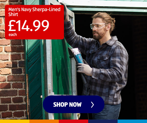 Men's Navy Sherpa-Lined Shirt - Shop Now