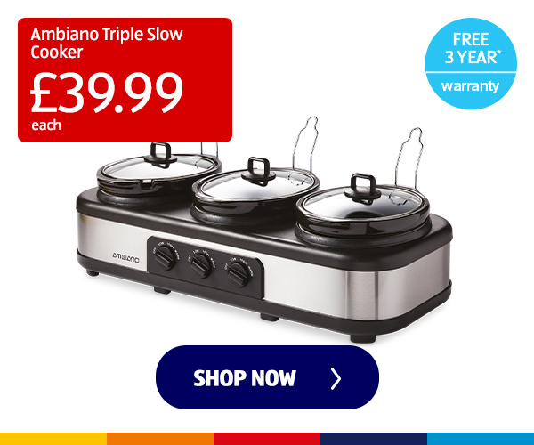 Ambiano Triple Slow Cooker - Shop Now