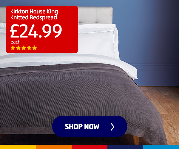 Kirkton House King Knitted Bedspread - Shop Now