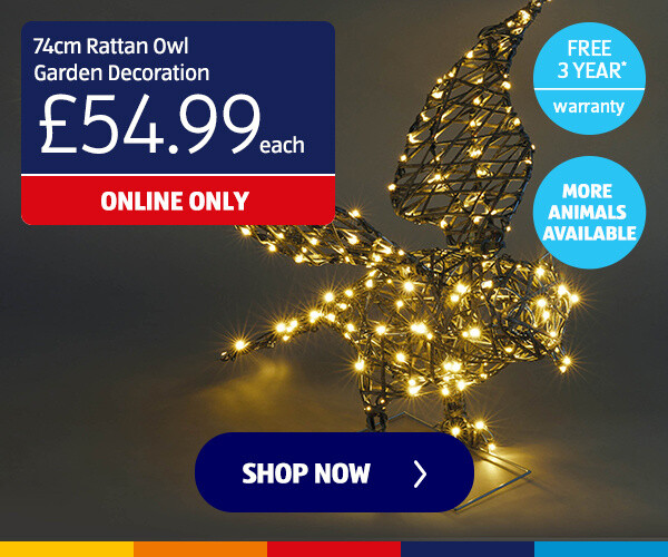 74cm Rattan Owl Garden Decoration