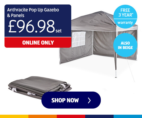 Athracite Pop Up Gazebo & Panels