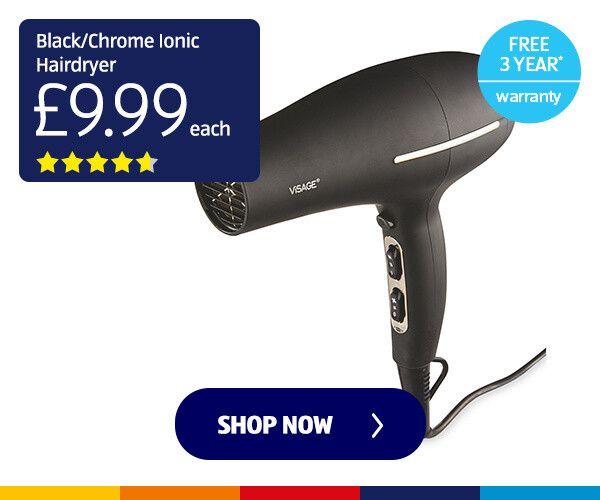 Black/Chrome Ionic Hairdryer - Shop Now