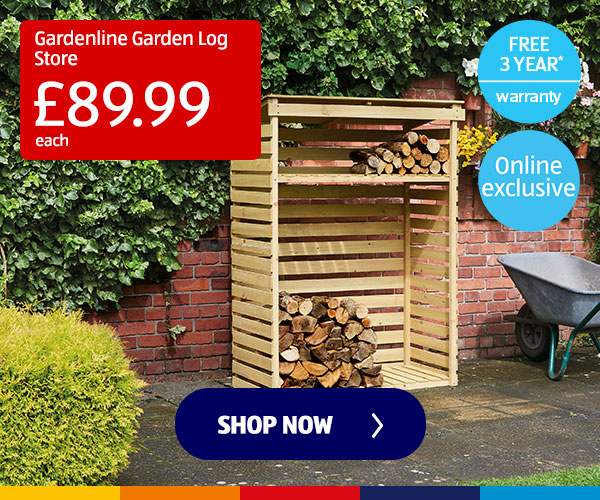 Gardenline Garden Log Store - Shop Now