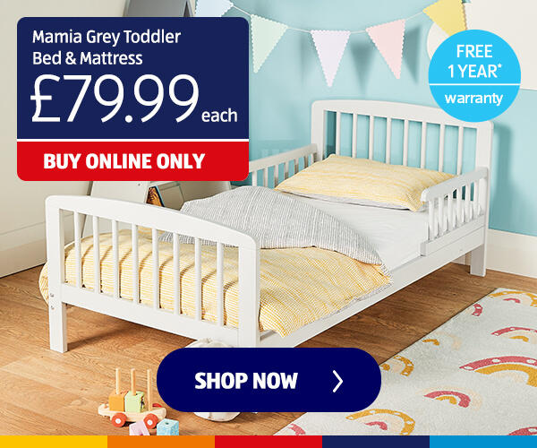 Mamia Grey Toddler Bed - Shop Now