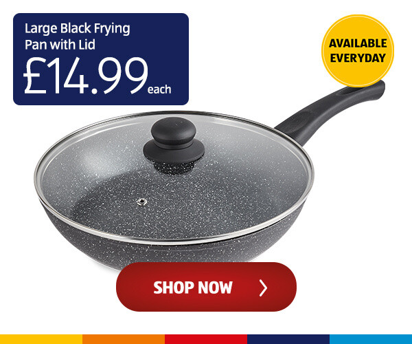 Large Black Frying Pan with Lid