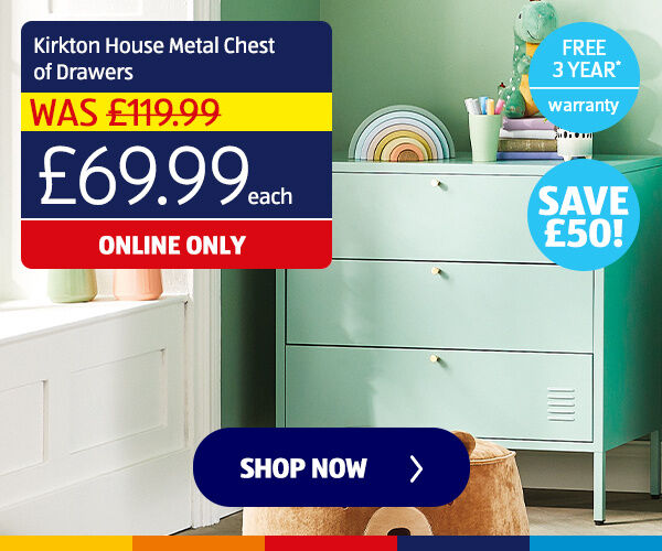 Kirkton House Metal Chest of Drawers