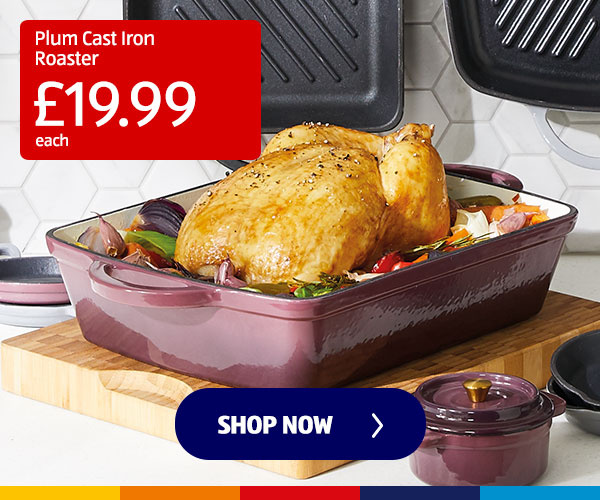 Plum Cast Iron Roaster - Shop Now