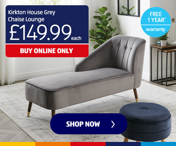 Kirkton House Grey Chaise Lounge