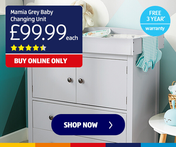 Mamia Grey Baby Changing Unit - Shop Now