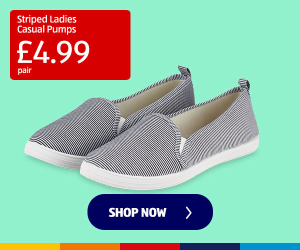 Stripes Ladies Casual Pumps - Shop Now