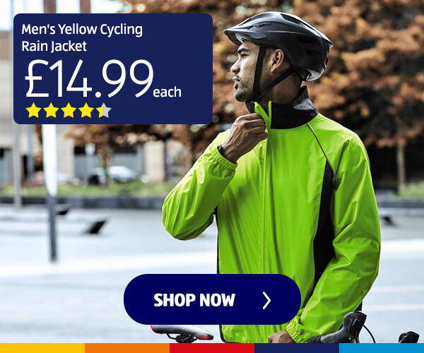 Men's Yellow Cycling Rain Jacket