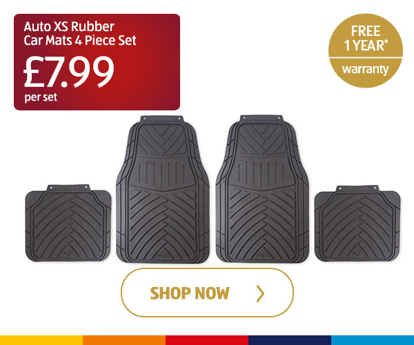 Auto XS Rubber Car Mats 4 Piece Set - Shop Now