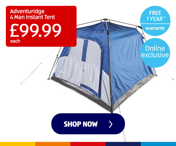 Adventuridge 4 Man Instant Tent - Shop Now