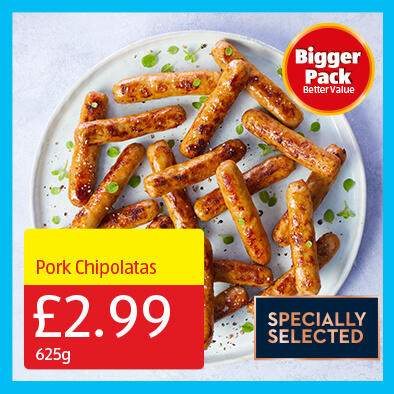 Pork Chipolatas - 2.99 625g