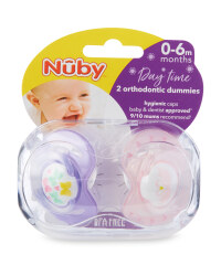 Pink Soothers 2 Pack 0-6 Months