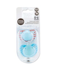 Tiggy 0-6 Red/Blue Soothers 2 Pack