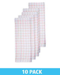Peach Cotton Terry Tea Towel 10 Pack