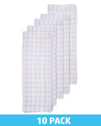 Pink Cotton Terry Tea Towel 10 Pack