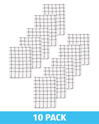 Black Terry Tea Towel 10 Pack