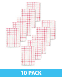 Red Terry Tea Towel 10 Pack