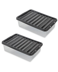 Black 32L Underbed Storage 2 Pack
