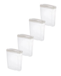 White Cereal Containers 4 Pack