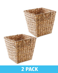 Water Hyacinth Storage Basket 2 Pack