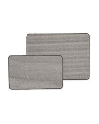 Grey Stripes Kitchen/Utility Mat Set