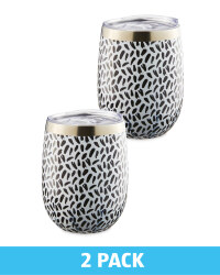 Black/White Insulated Tumbler 2 Pack