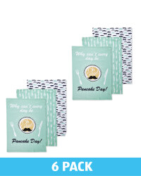 Oh Crêpe Printed Tea Towels 6 Pack
