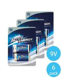 Activ Energy 9V Batteries Pack of 6
