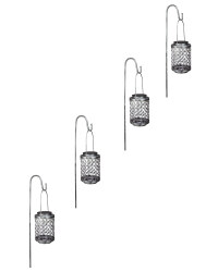 Silver Solar Coach Lights 4 Pack