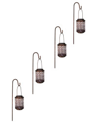 Bronze Solar Coach Lights 4 Pack