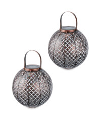 Copper Jasmine Solar Lantern 2 Pack