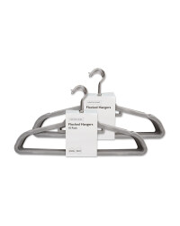 Grey Flocked Coat Hangers 20 Pack