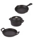 Black Cast Iron Mini Cookware 3 Pack