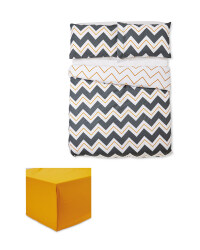 Zigzag Double Duvet Set & Sheet