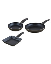 Dark Grey Frying Pan 3 Piece Set