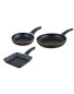 Dark Grey Frying Pan 3 Piece Set